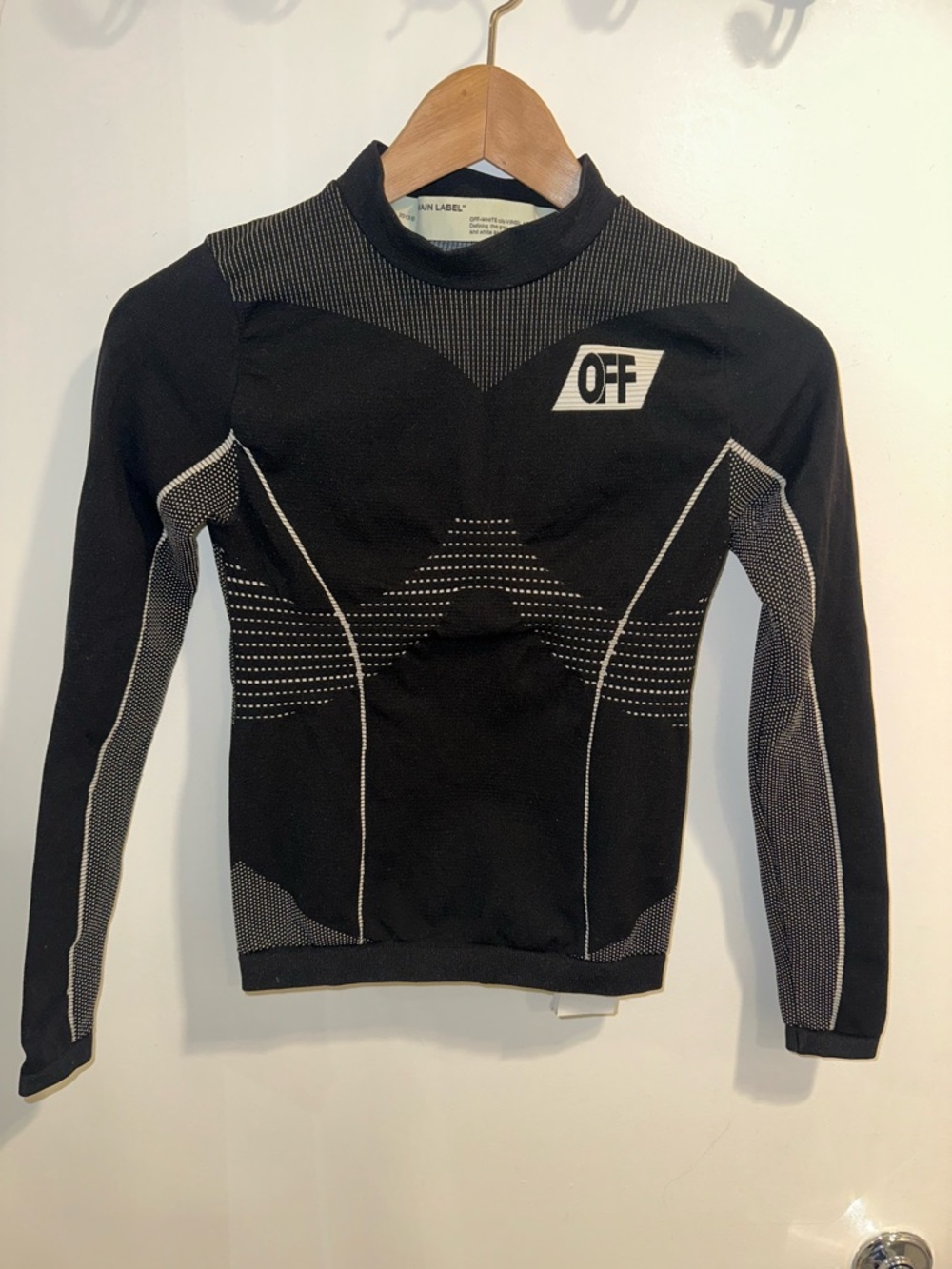 Off-White Black and White Seamless Logo Crewneck